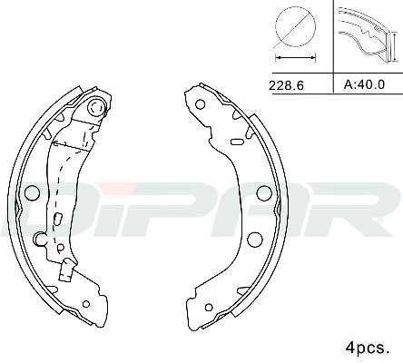 DITAS Комплект тормозных колодок DPB1018