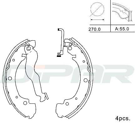 DITAS Комплект тормозных колодок DPB1023