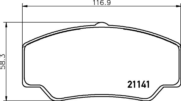 DON stabdžių trinkelių rinkinys, diskinis stabdys CVP052