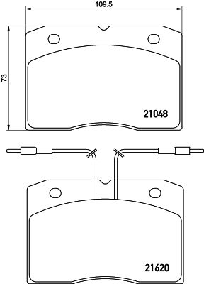 DON Комплект тормозных колодок, дисковый тормоз CVP053