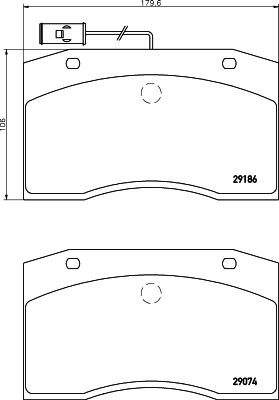 DON Комплект тормозных колодок, дисковый тормоз CVP098