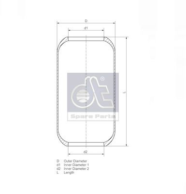 DT Кожух пневматической рессоры 2.61021