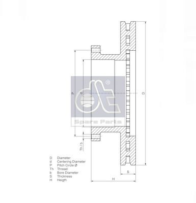 DT Тормозной диск 3.62050