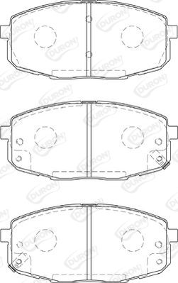 DURON Комплект тормозных колодок, дисковый тормоз DBP201869