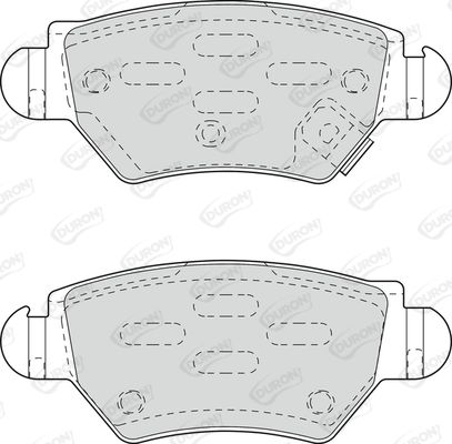 DURON stabdžių trinkelių rinkinys, diskinis stabdys DBP251294