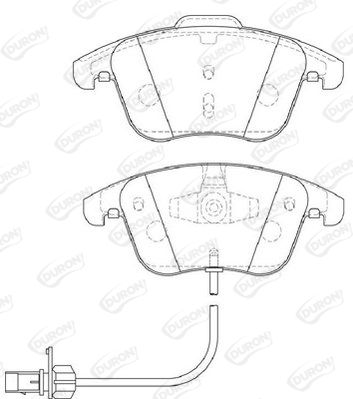 DURON stabdžių trinkelių rinkinys, diskinis stabdys DBP394045