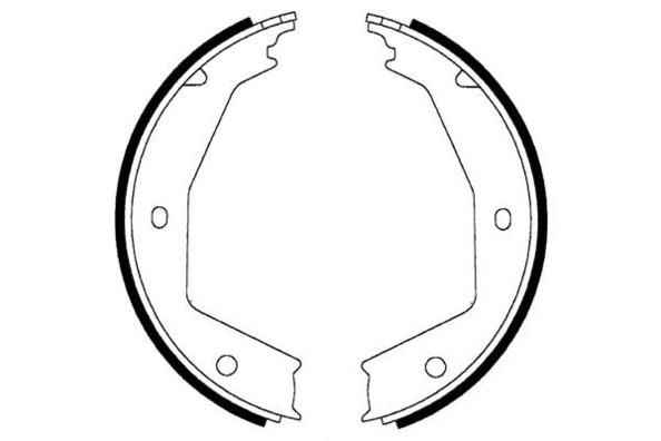 E.T.F. Комплект тормозных колодок, стояночная тормозная с 09-0632