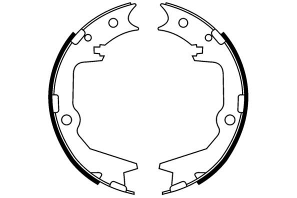 E.T.F. Комплект тормозных колодок, стояночная тормозная с 09-0666