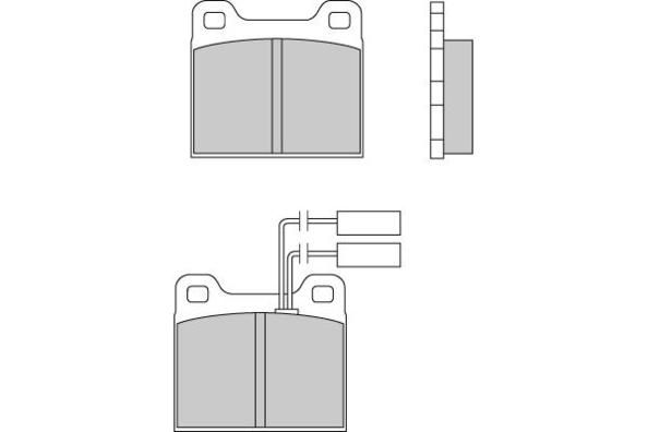 E.T.F. Комплект тормозных колодок, дисковый тормоз 12-0224