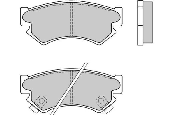 E.T.F. Комплект тормозных колодок, дисковый тормоз 12-0534