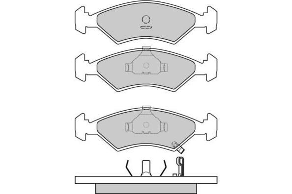 E.T.F. Комплект тормозных колодок, дисковый тормоз 12-0647