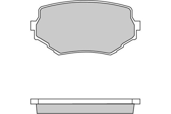 E.T.F. Комплект тормозных колодок, дисковый тормоз 12-0713