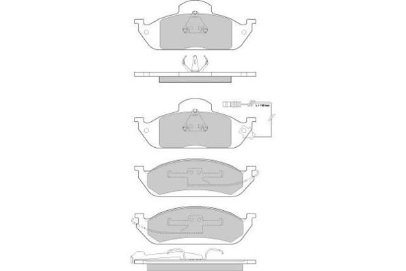 E.T.F. Комплект тормозных колодок, дисковый тормоз 12-0897
