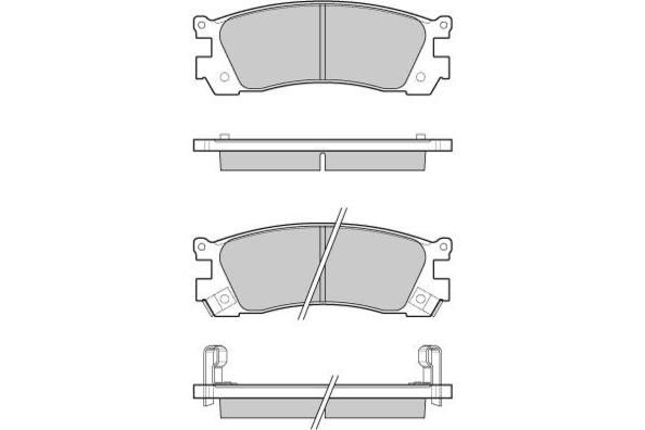 E.T.F. Комплект тормозных колодок, дисковый тормоз 12-1045