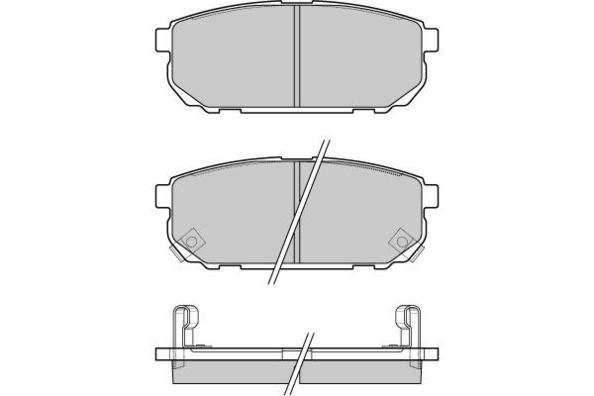 E.T.F. Комплект тормозных колодок, дисковый тормоз 12-1105
