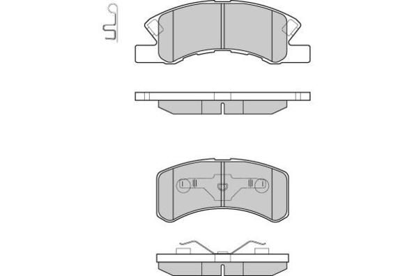 E.T.F. Комплект тормозных колодок, дисковый тормоз 12-1190