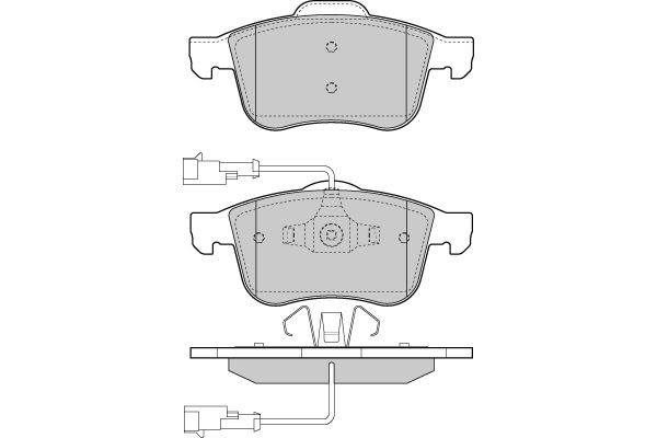 E.T.F. Комплект тормозных колодок, дисковый тормоз 12-1443