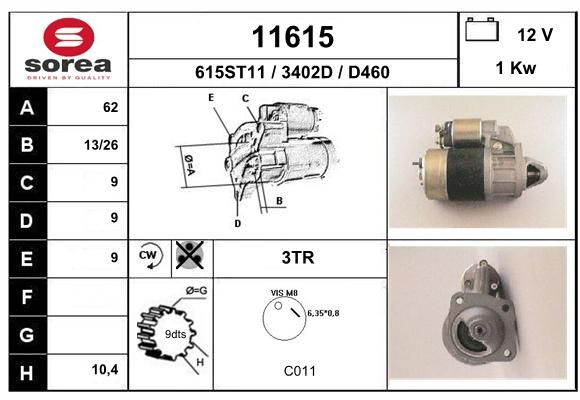 EAI starteris 11615