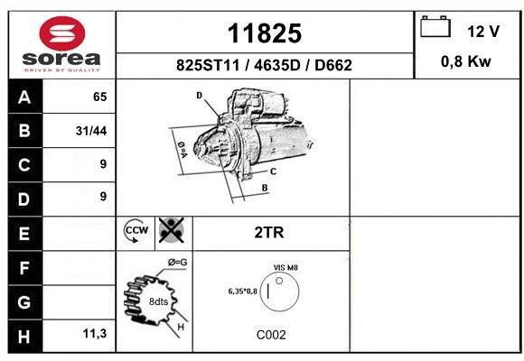 EAI starteris 11825