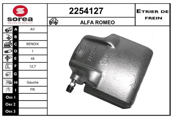 EAI Тормозной суппорт 2254127