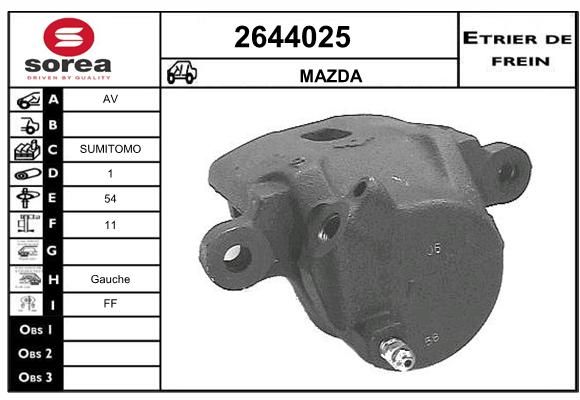 EAI stabdžių apkaba 2644025