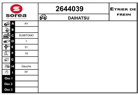 EAI Тормозной суппорт 2644039