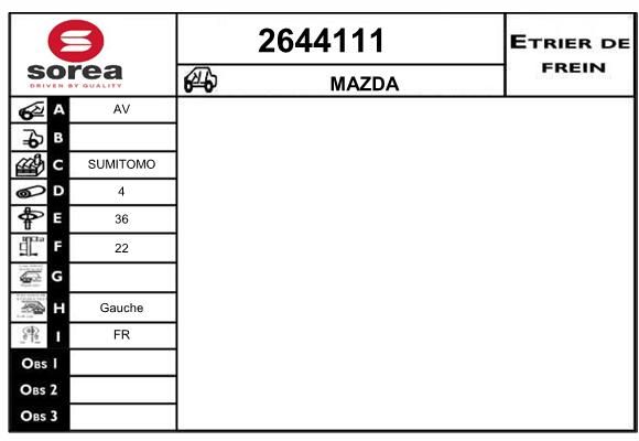 EAI Тормозной суппорт 2644111