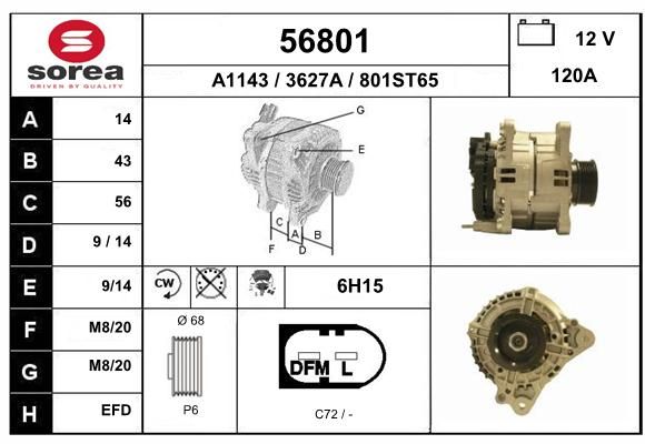 EAI kintamosios srovės generatorius 56801