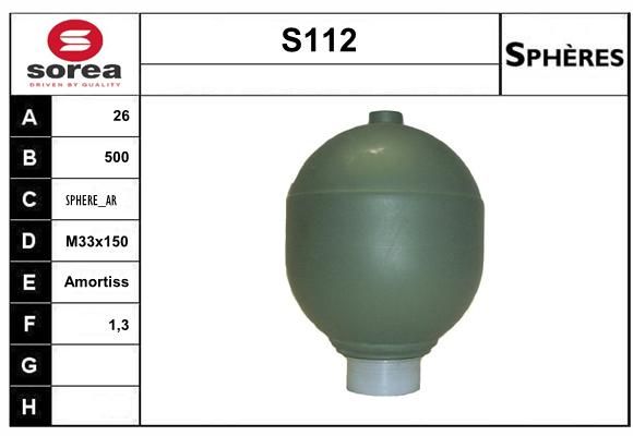 EAI pakabos sfera, pneumatinė pakaba S112