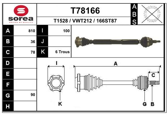 EAI kardaninis velenas T78166