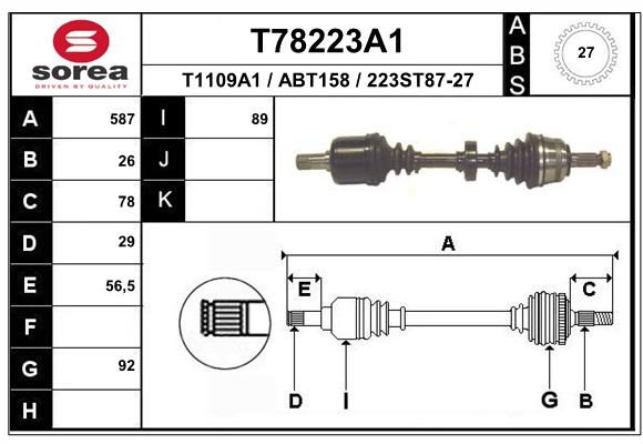 EAI Приводной вал T78223A1