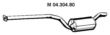 EBERSPÄCHER Средний глушитель выхлопных газов 04.304.80