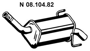 EBERSPÄCHER Глушитель выхлопных газов конечный 08.104.82