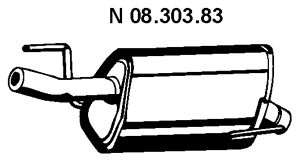 EBERSPÄCHER galinis duslintuvas 08.303.83