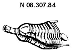 EBERSPÄCHER galinis duslintuvas 08.307.84