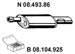 EBERSPÄCHER galinis duslintuvas 08.493.86