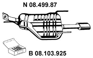 EBERSPÄCHER galinis duslintuvas 08.499.87