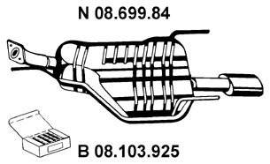 EBERSPÄCHER galinis duslintuvas 08.699.84