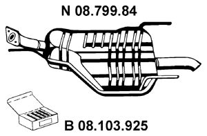 EBERSPÄCHER galinis duslintuvas 08.799.84