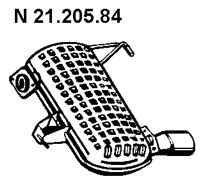 EBERSPÄCHER galinis duslintuvas 21.205.84