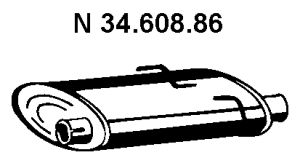 EBERSPÄCHER galinis duslintuvas 34.608.86