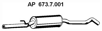 EBERSPÄCHER Средний глушитель выхлопных газов 673.7.001