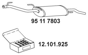 EBERSPÄCHER Глушитель выхлопных газов конечный 95 11 7803