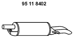 EBERSPÄCHER Глушитель выхлопных газов конечный 95 11 8402