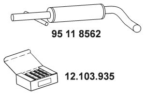 EBERSPÄCHER priekinis duslintuvas 95 11 8562