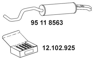 EBERSPÄCHER Глушитель выхлопных газов конечный 95 11 8563