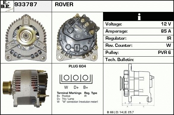 EDR kintamosios srovės generatorius 933823