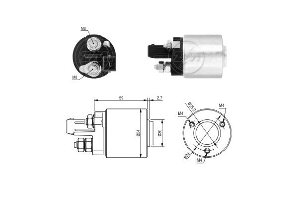 ERA solenoidinis jungiklis, starteris 227459