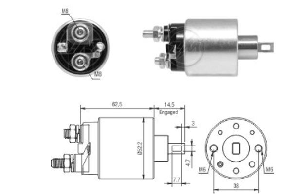 ERA solenoidinis jungiklis, starteris 227912