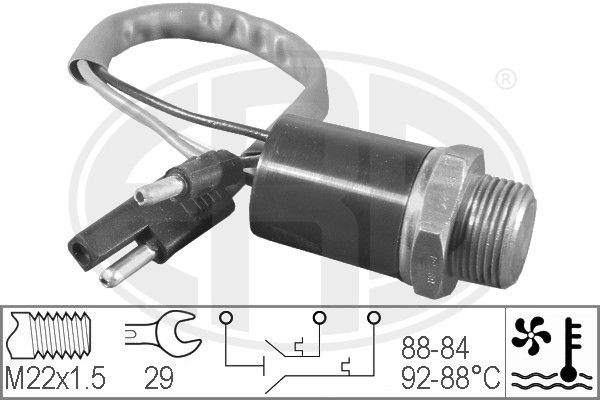 ERA temperatūros jungiklis, radiatoriaus ventiliatoriu 330201